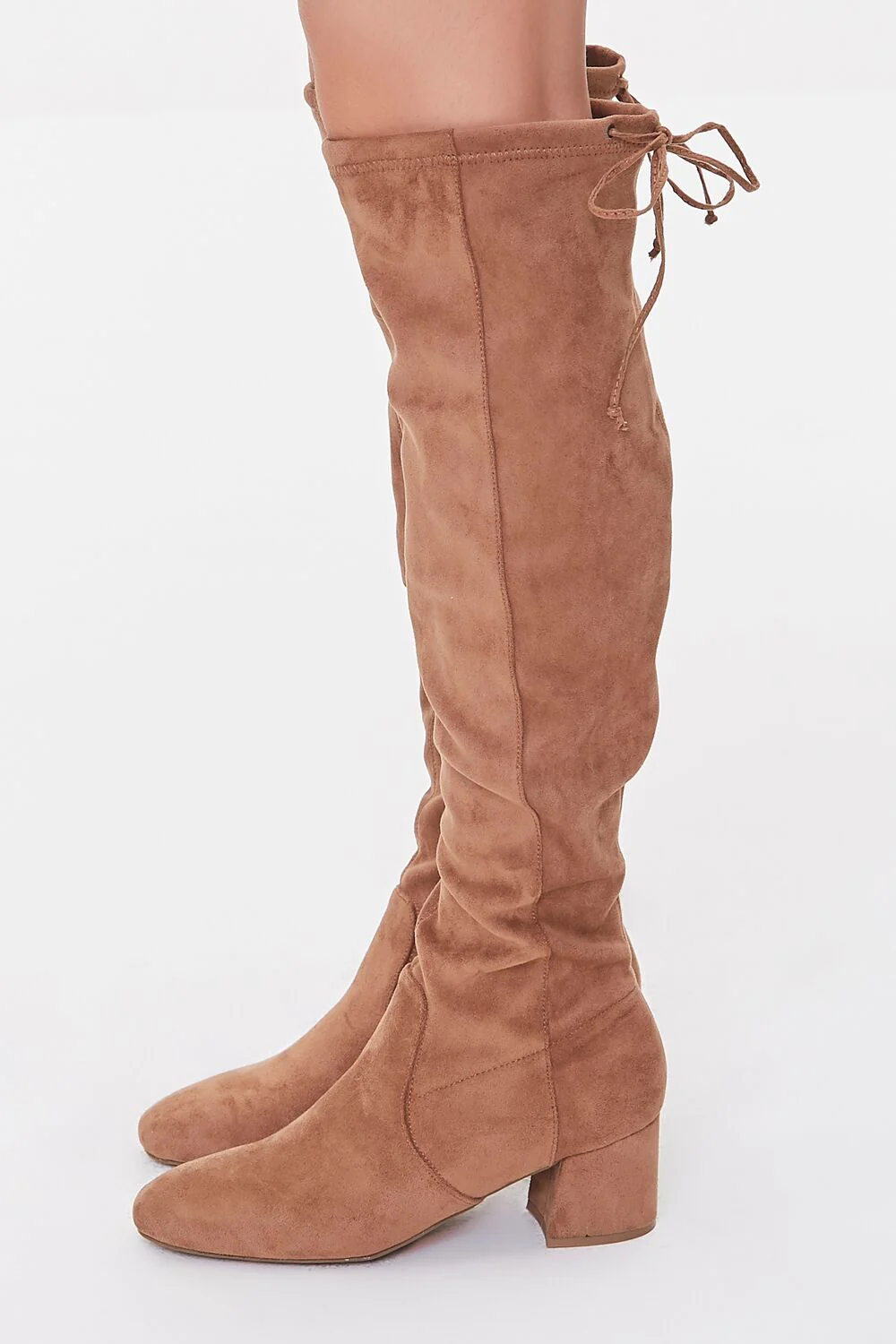 Faux Suede Knee-High Boots - Image 6