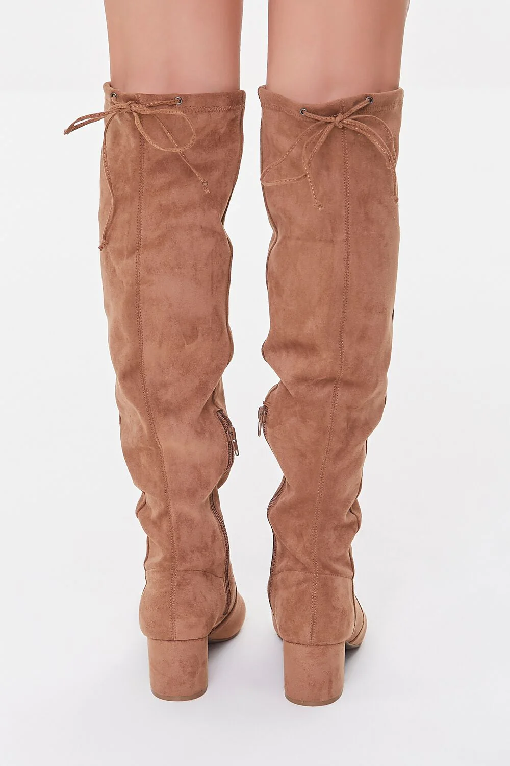 Faux Suede Knee-High Boots - Image 7