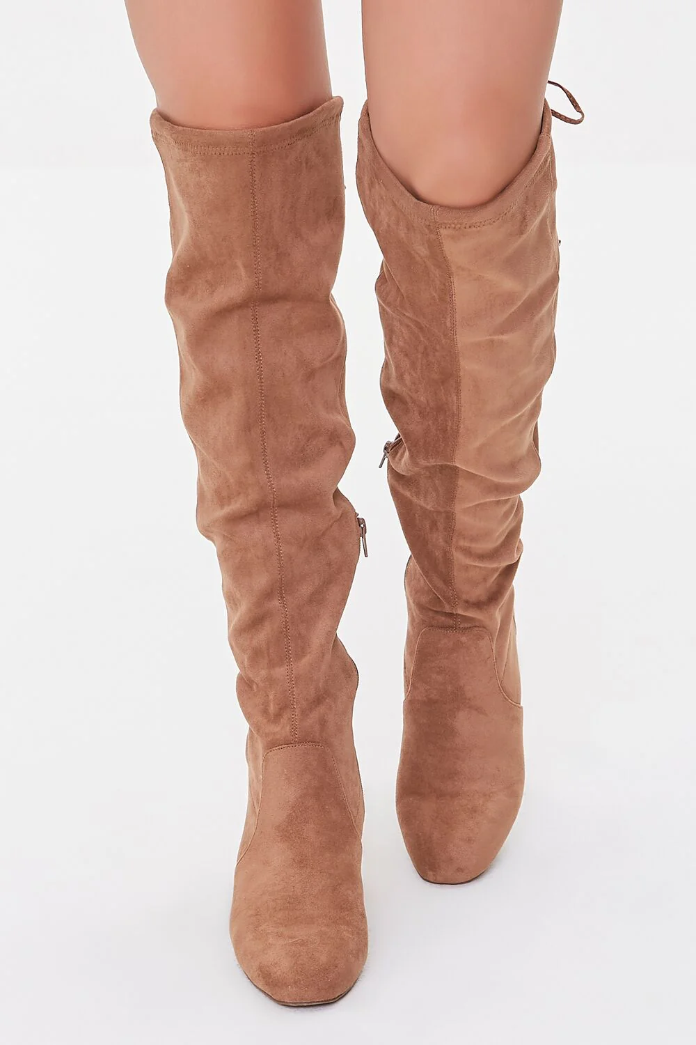 Faux Suede Knee-High Boots - Image 8