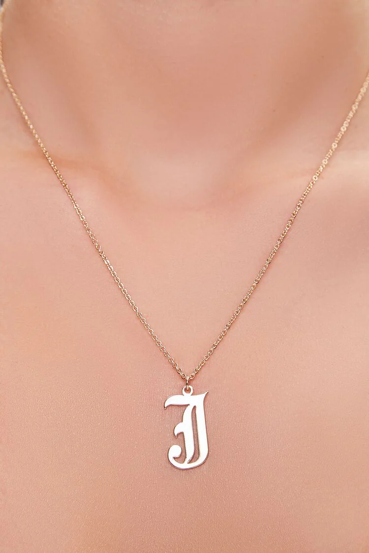 Initial Pendant Chain Necklace - Image 11