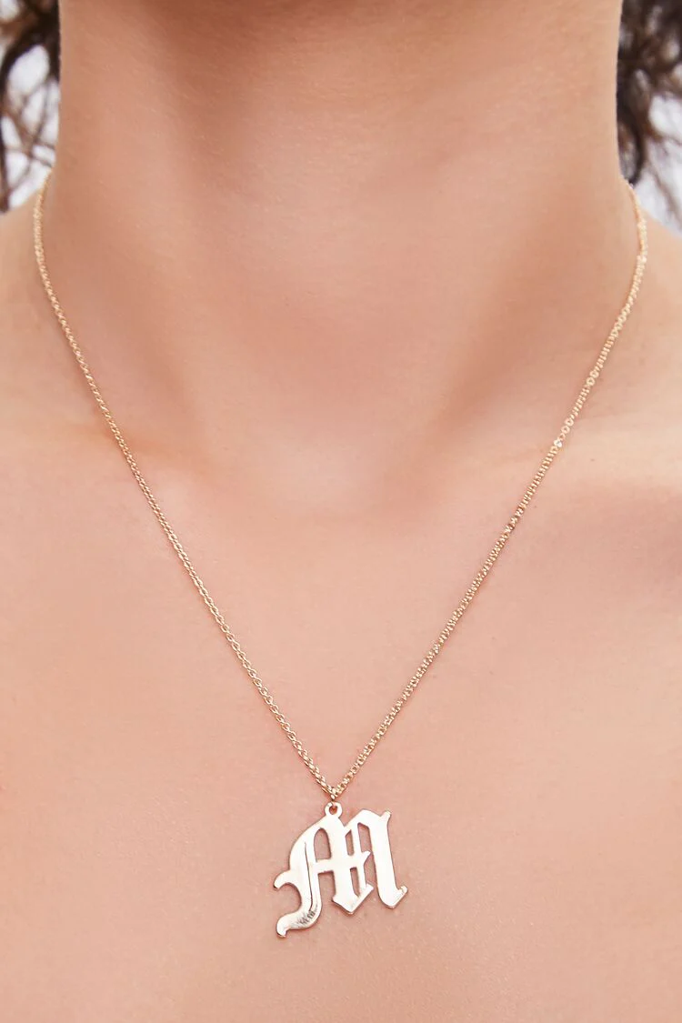 Initial Pendant Chain Necklace - Image 17
