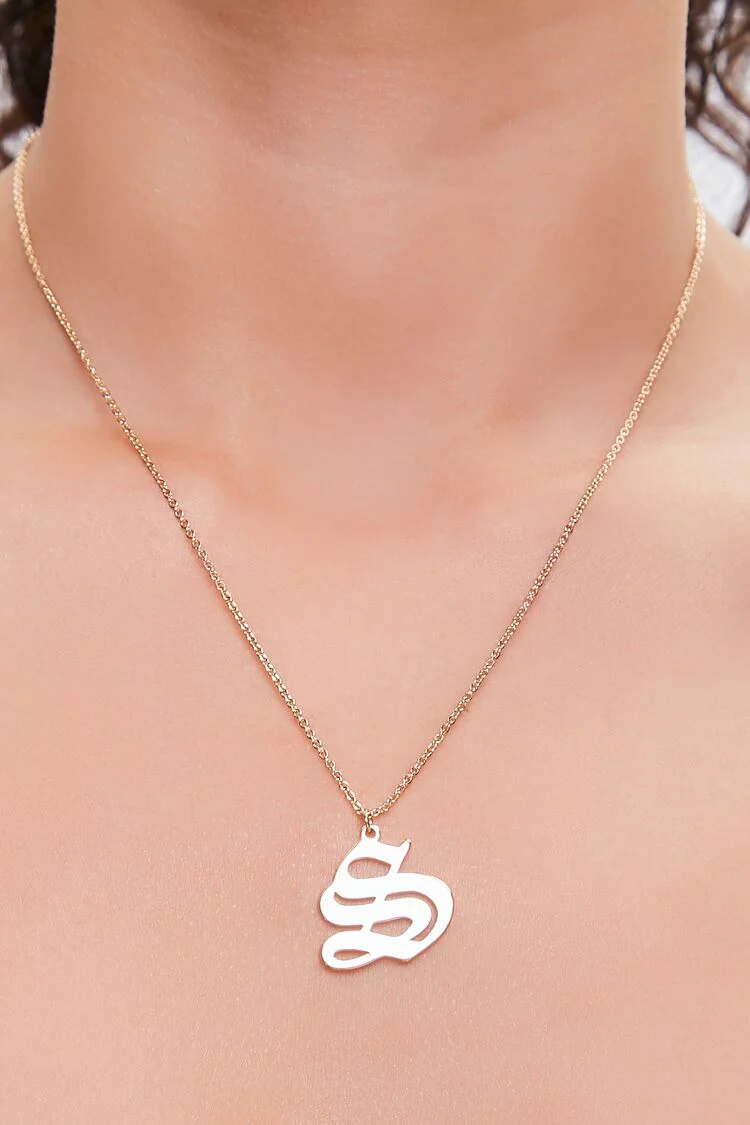 Initial Pendant Chain Necklace - Image 21