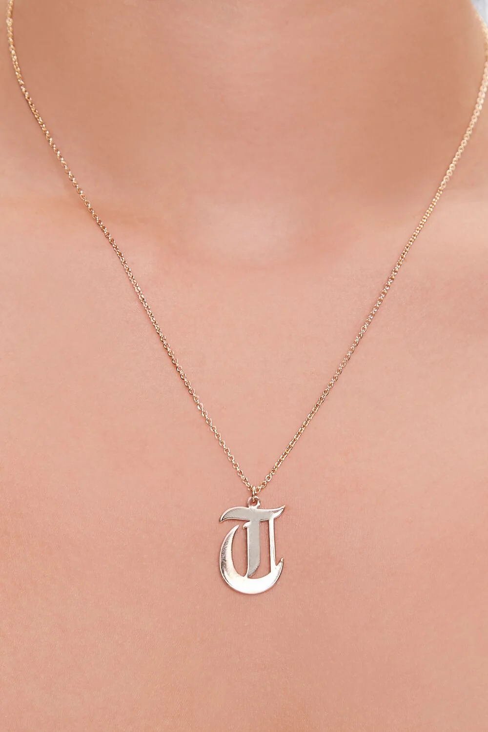 Initial Pendant Chain Necklace - Image 23
