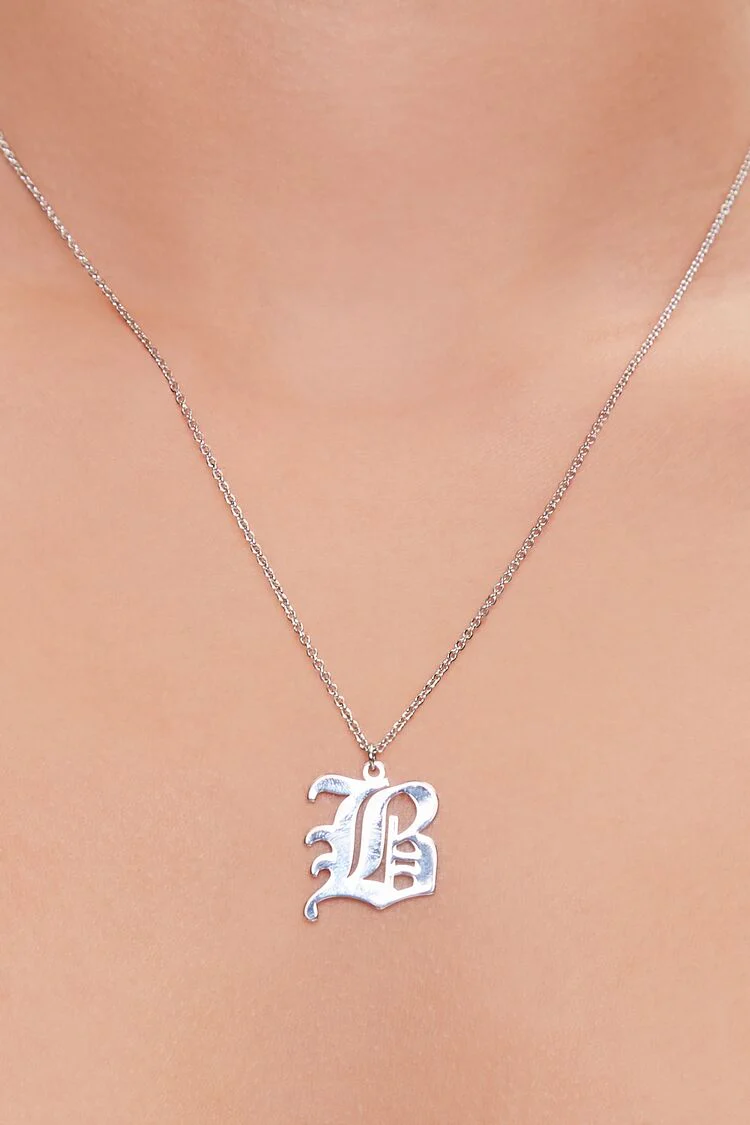 Initial Pendant Chain Necklace - Image 4