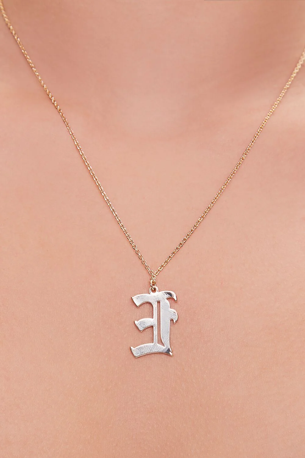Initial Pendant Chain Necklace - Image 9