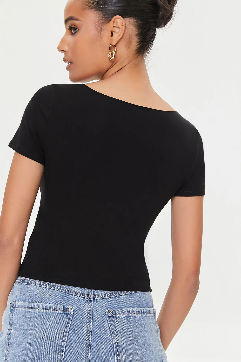 Cutout Button-Loop Tee - Image 3