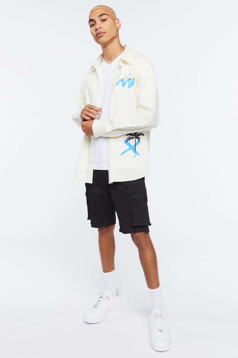 Palm Tree Print Graphic Shirt - Image 10