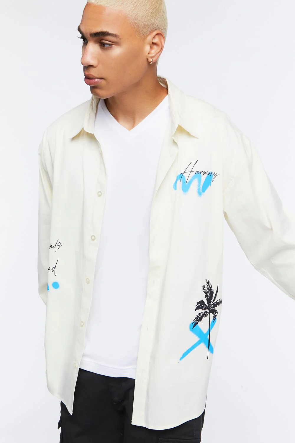 Palm Tree Print Graphic Shirt - Image 7