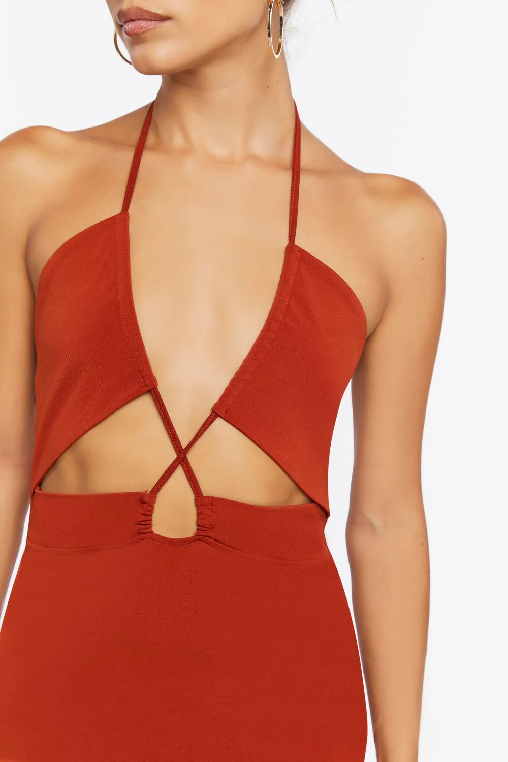 Cutout Halter Mini Dress - Image 11