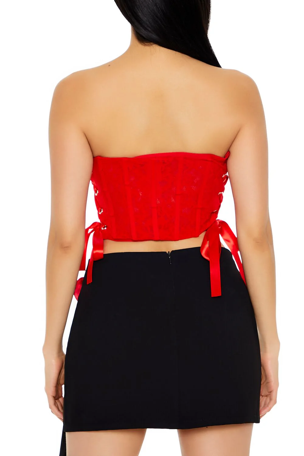 Lace Corset Tube Crop Top - Image 16