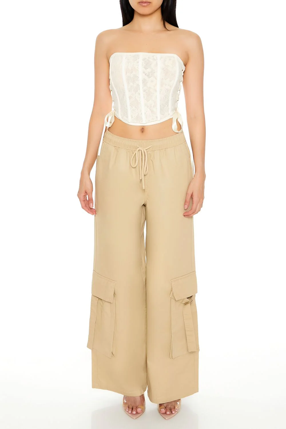 Lace Corset Tube Crop Top - Image 7