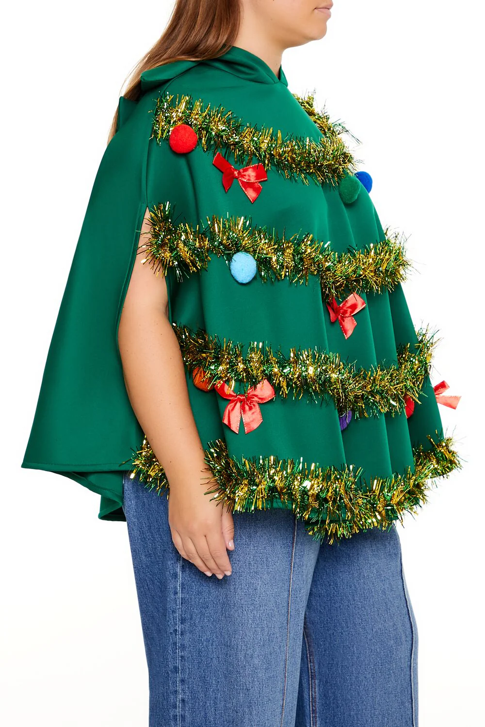 Plus Size Christmas Tree Poncho - Image 4