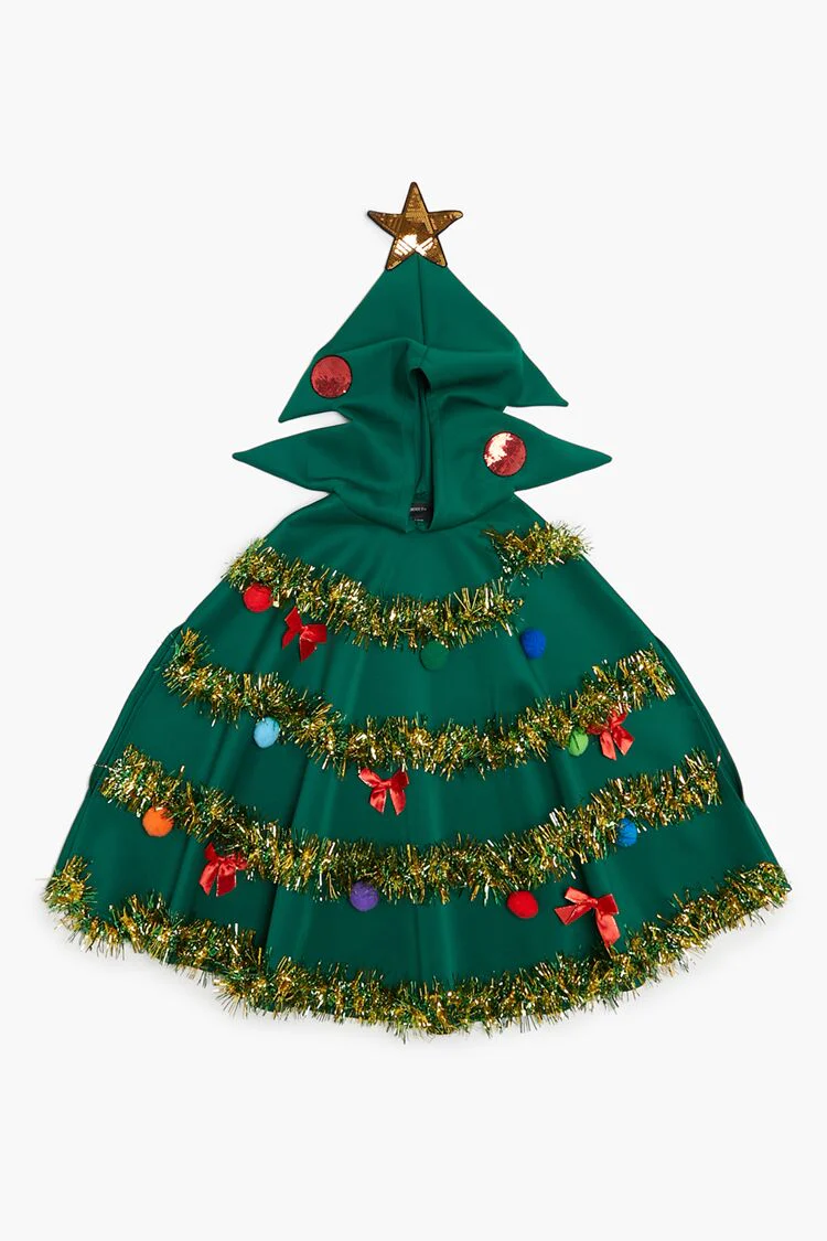 Plus Size Christmas Tree Poncho - Image 6