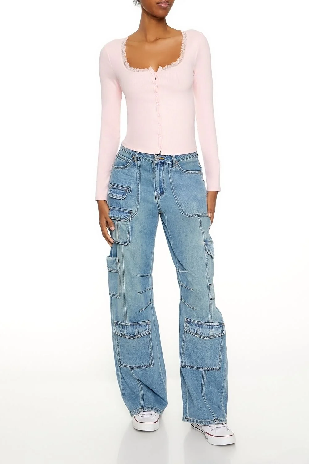 Ribbed Lace-Trim Top - Image 12