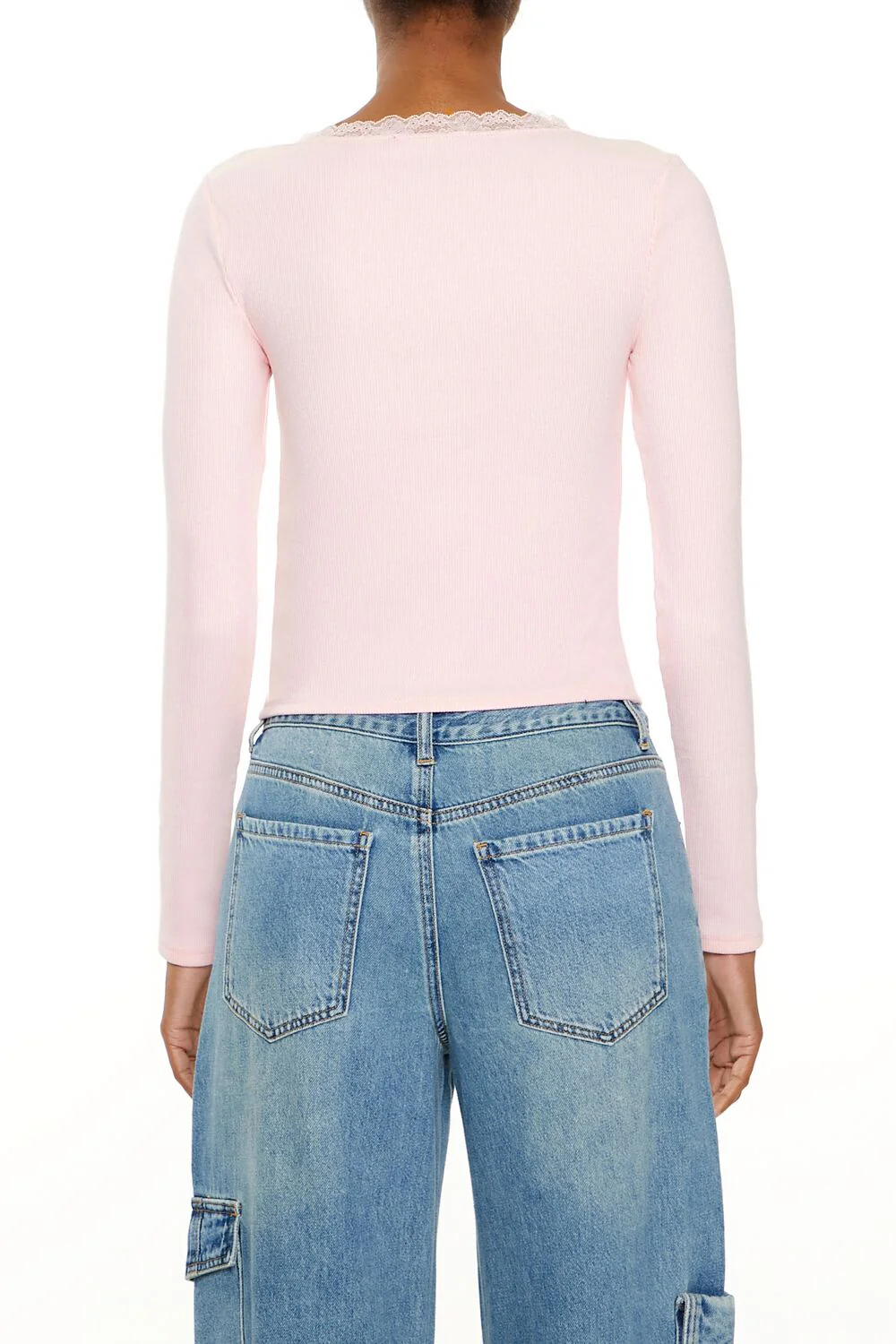 Ribbed Lace-Trim Top - Image 15