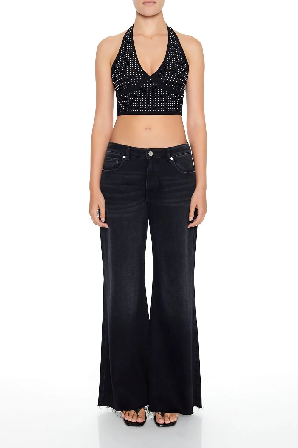Sequin Halter Crop Top - Image 4