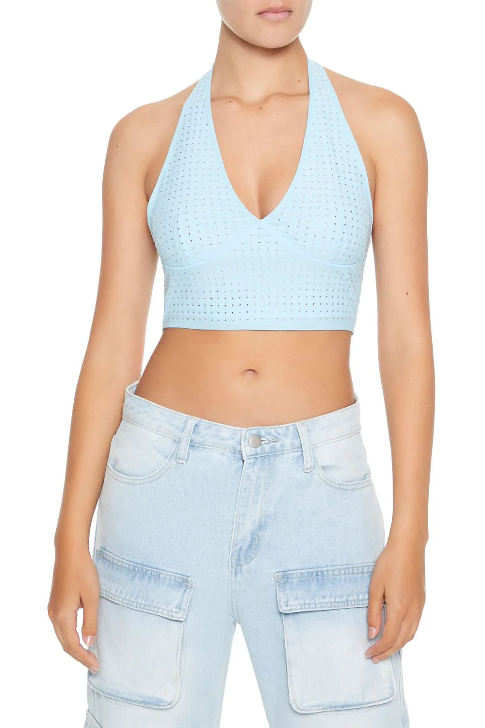 Sequin Halter Crop Top - Image 6