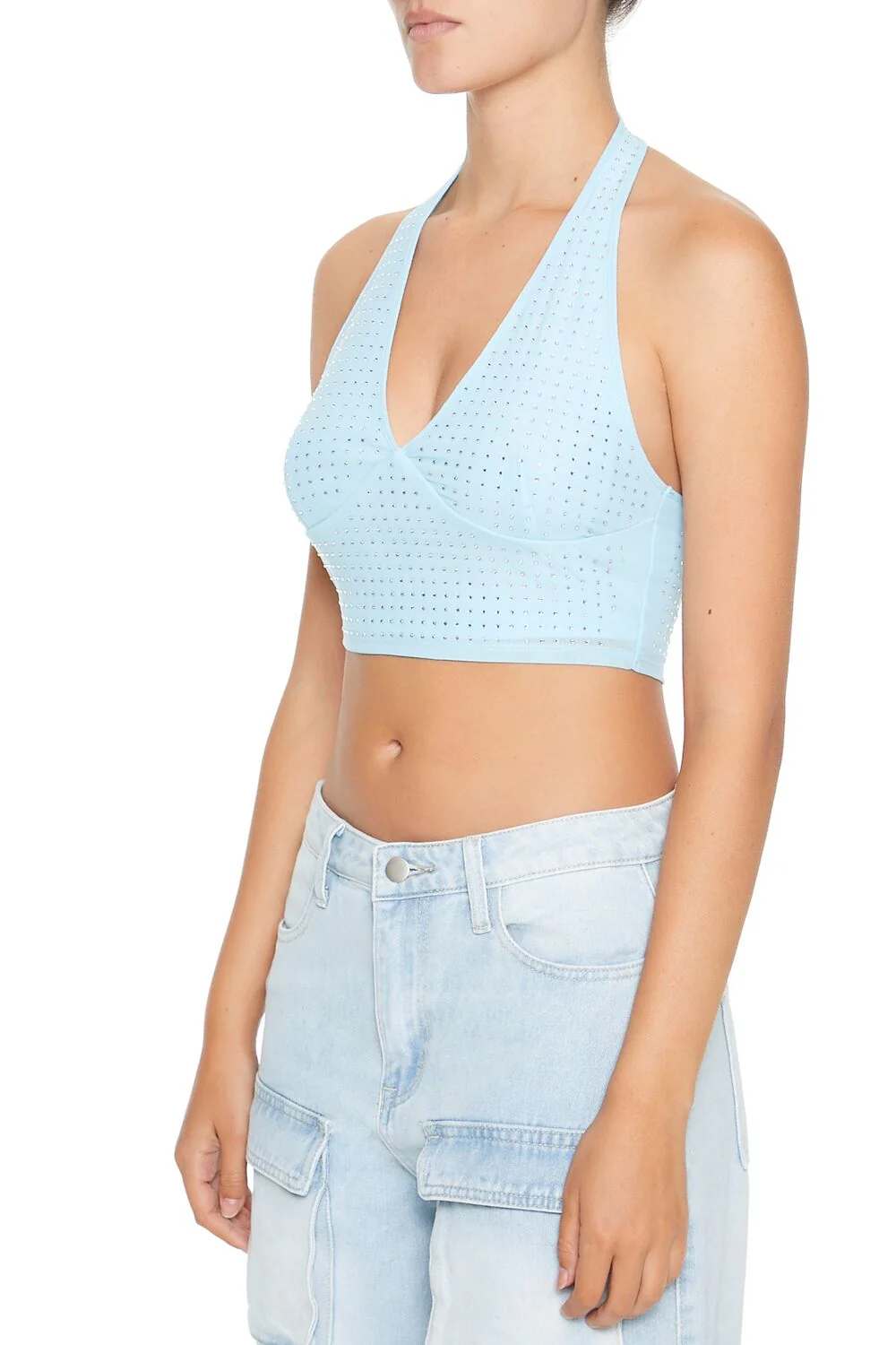 Sequin Halter Crop Top - Image 7
