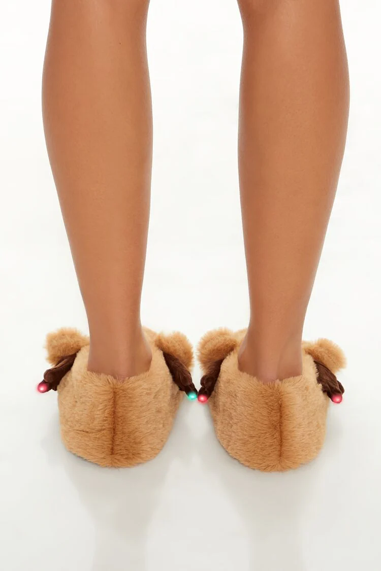 Light-Up Reindeer House Slippers - Image 3