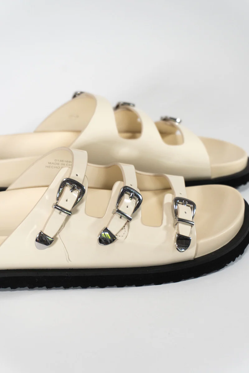 Chunky Faux Leather Sandals - Image 4
