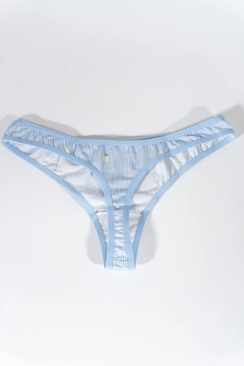 Ribbed Floral Thong - Image 3