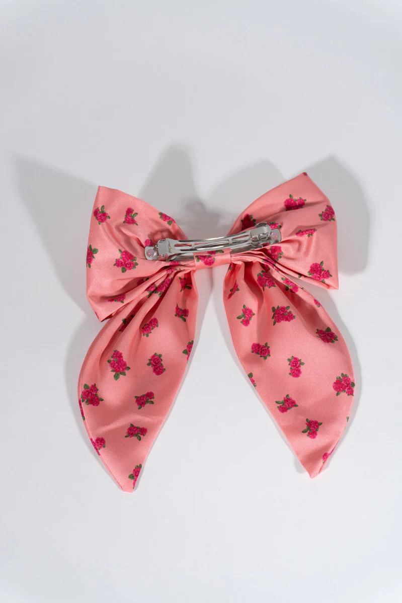Floral Print Hair Bow - Image 3