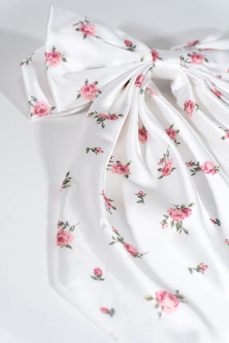 Printed Bow Hair Clip - Image 6