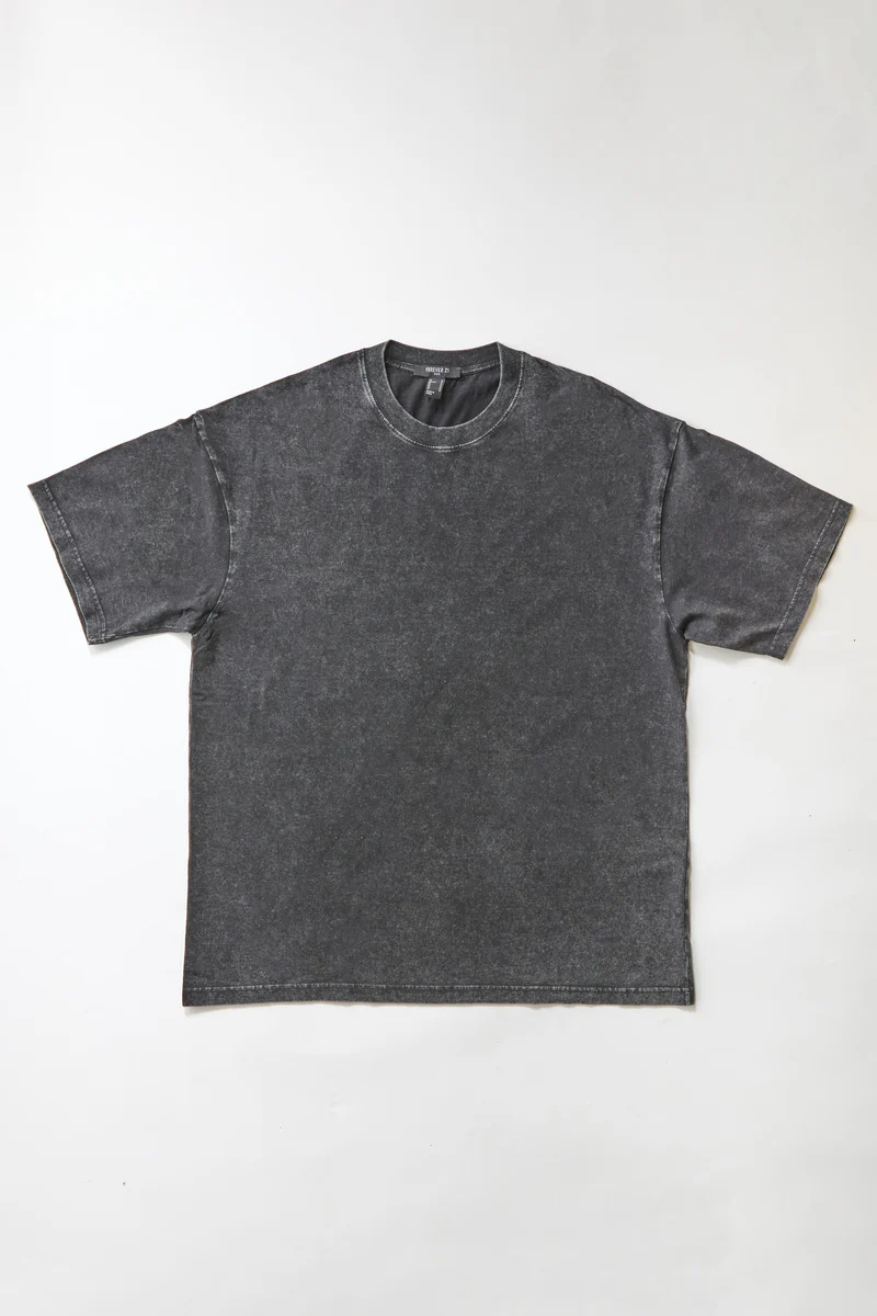 Mineral Wash Cotton Crew Tee - Image 5