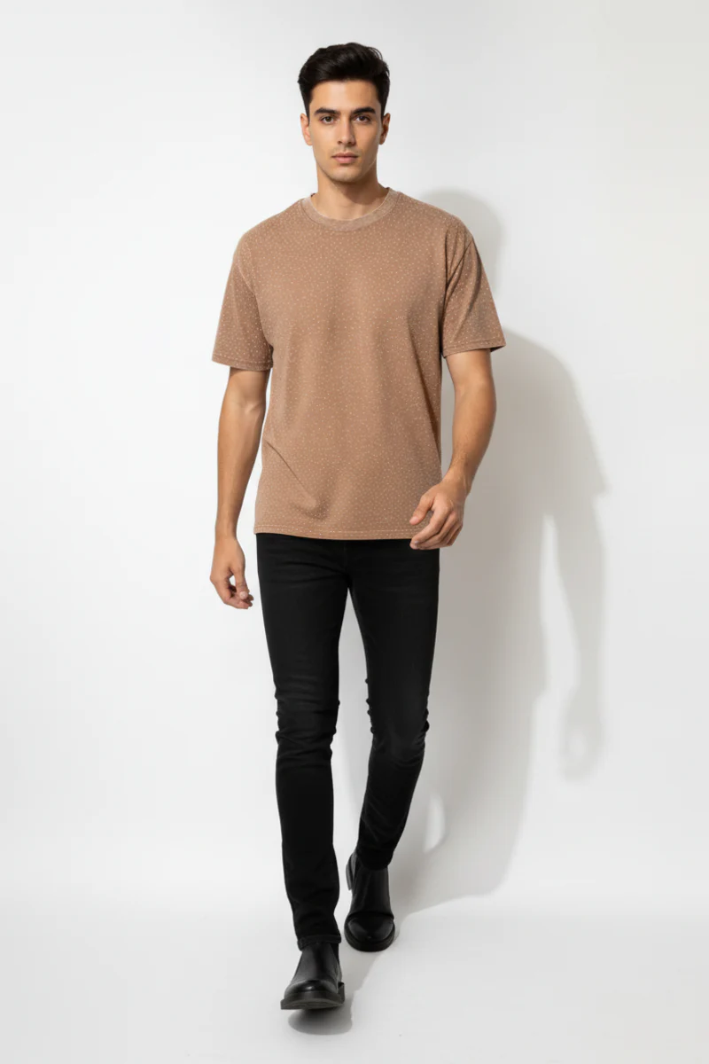 Studded Cotton Crew Tee - Image 5
