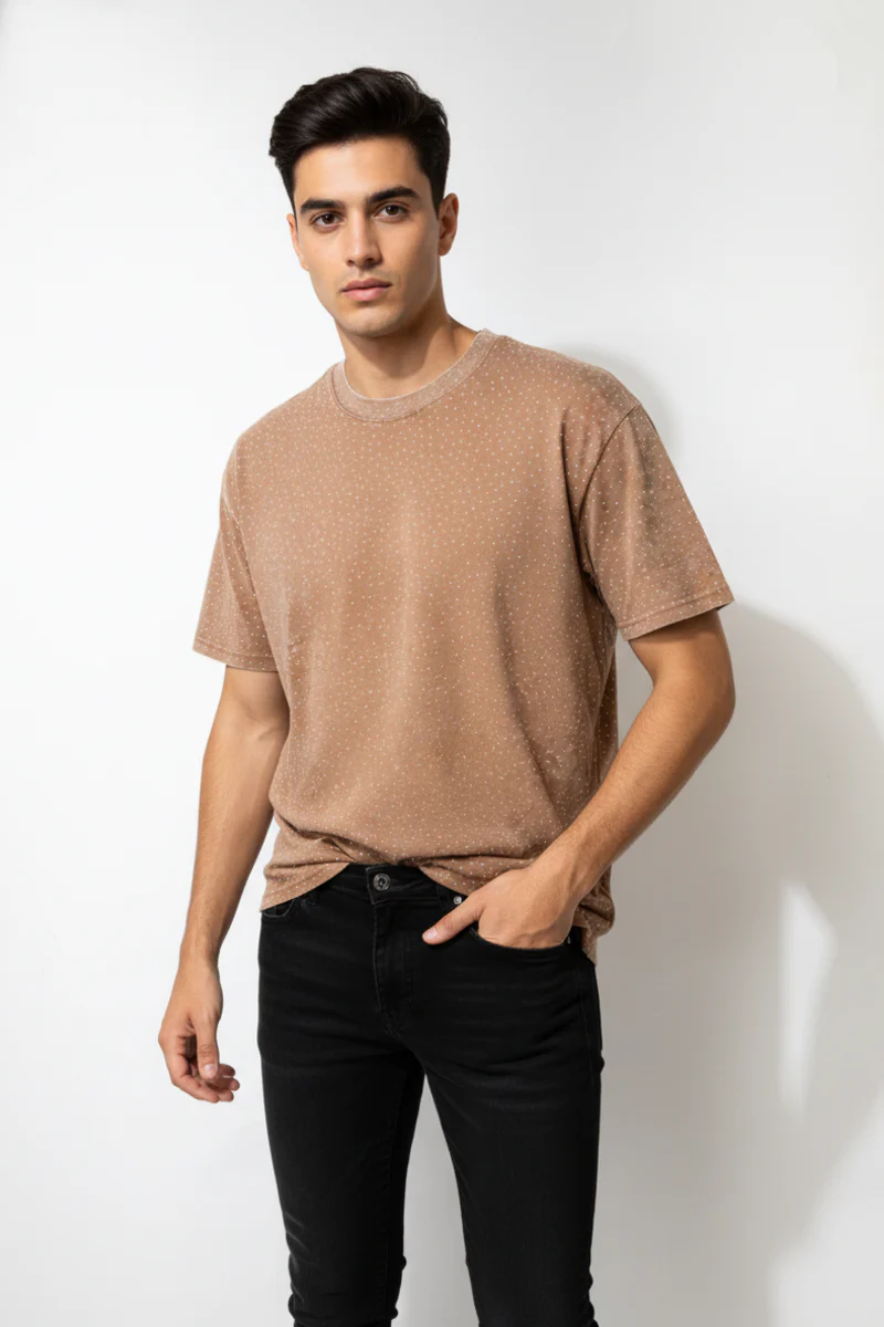 Studded Cotton Crew Tee - Image 6
