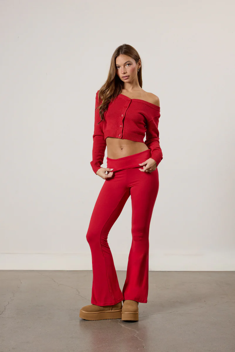 Flawless Foldover Flare Leggings - Image 4