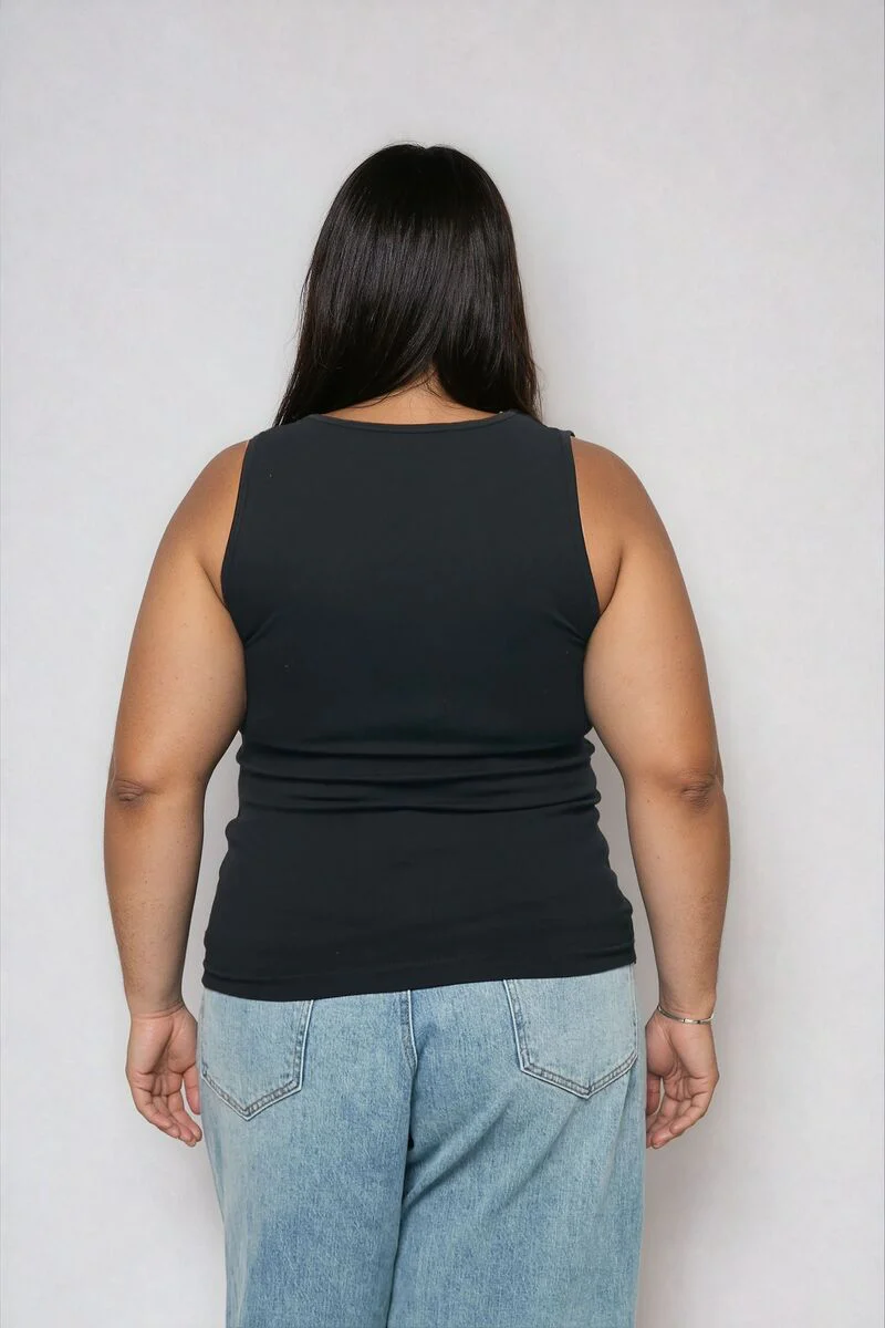 Plus Size Seamless Chain-Trim Tank - Image 6