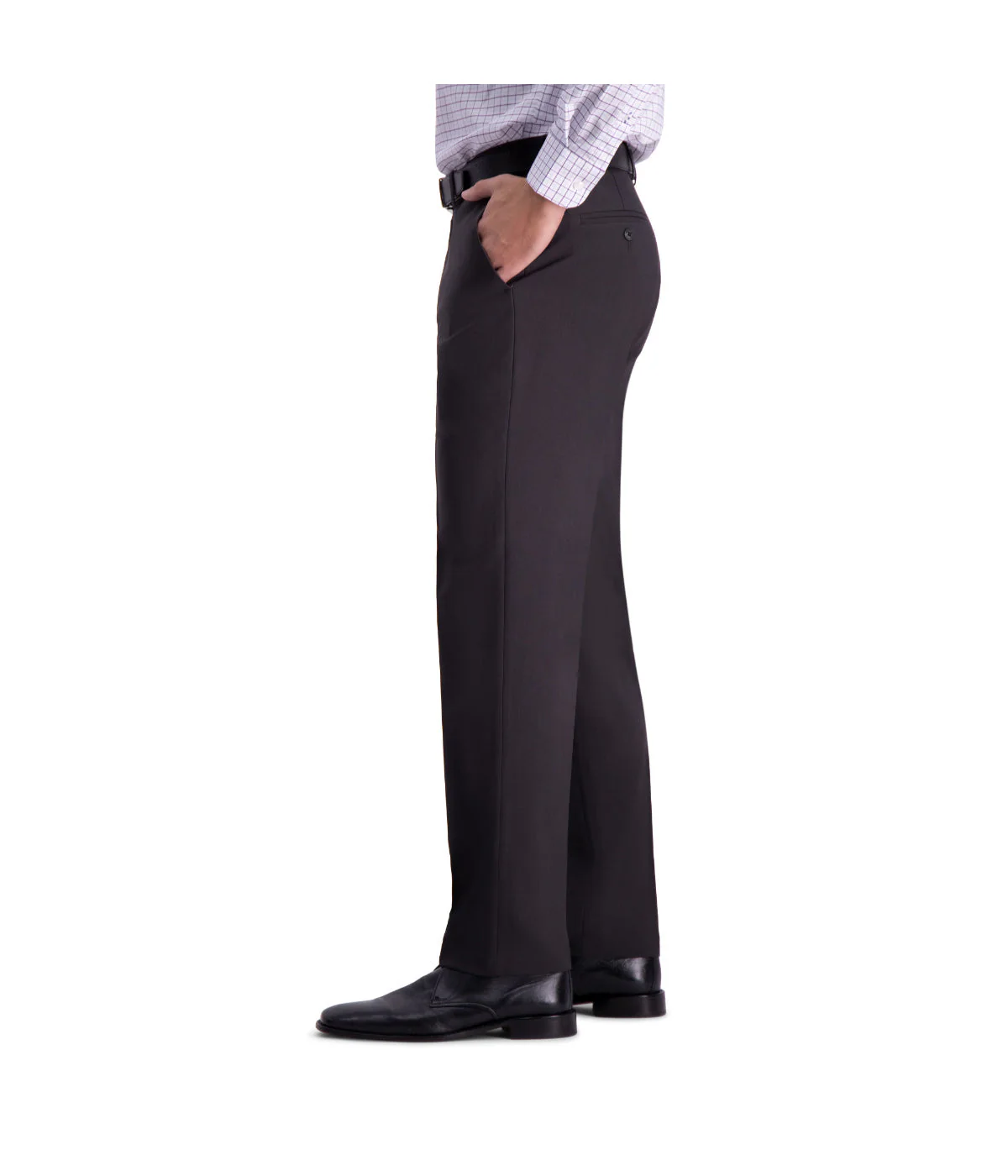 Haggar Men's Premium Comfort Dress Pant-Straight Fit Charcoal - Image 3